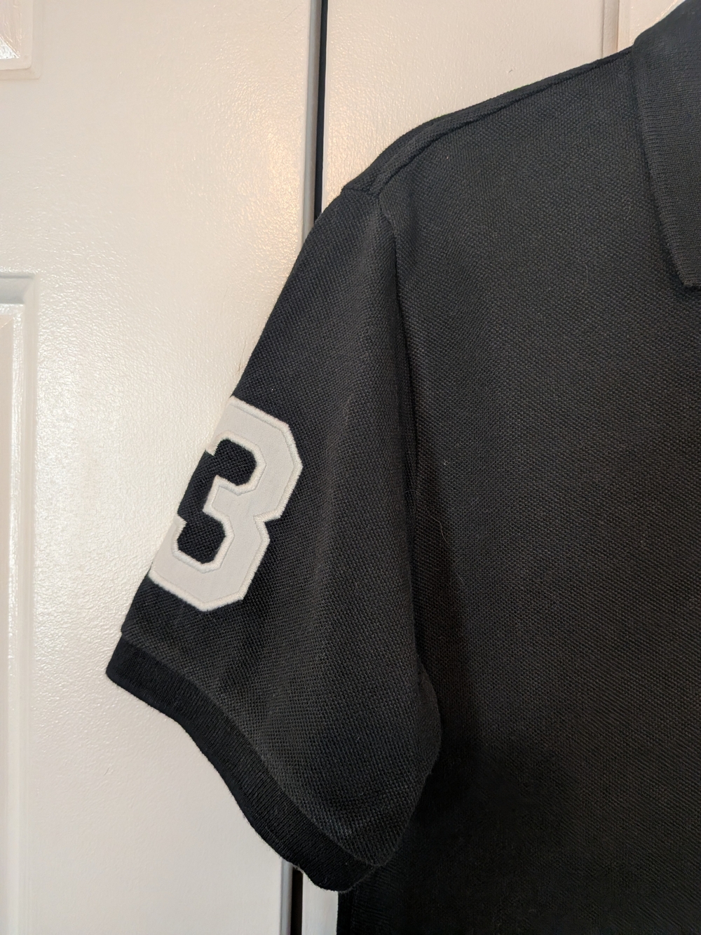 Polo by Ralph Lauren Black Polo with White Pony Logo (EUC) - Picture 4 of 5